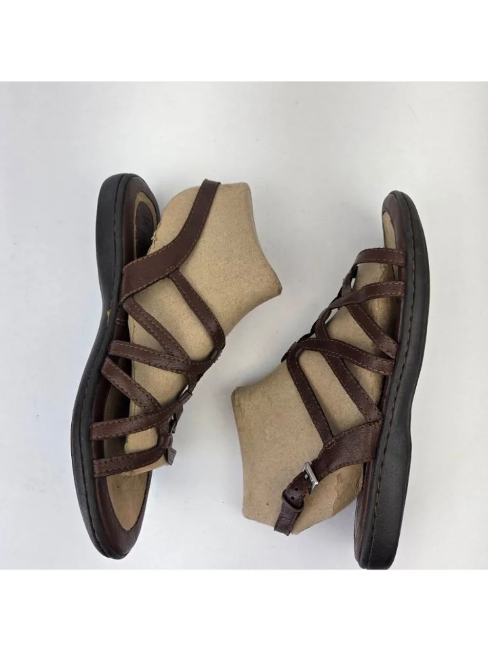 B.O.C. by Born Strappy Sandals Dark Brown Size 8M